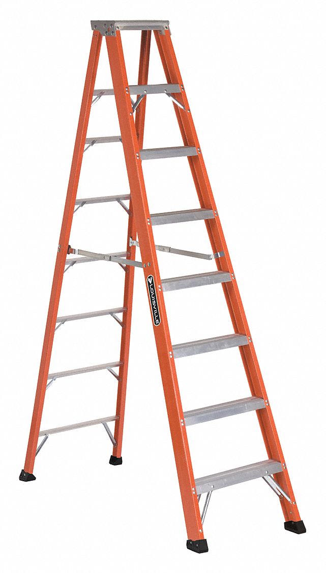 STEPLADDER,FG,8 FT.,375 LB.