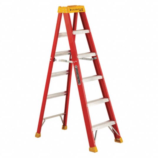 louisville ladder 6 foot fiberglass step ladder 300 lb capacity