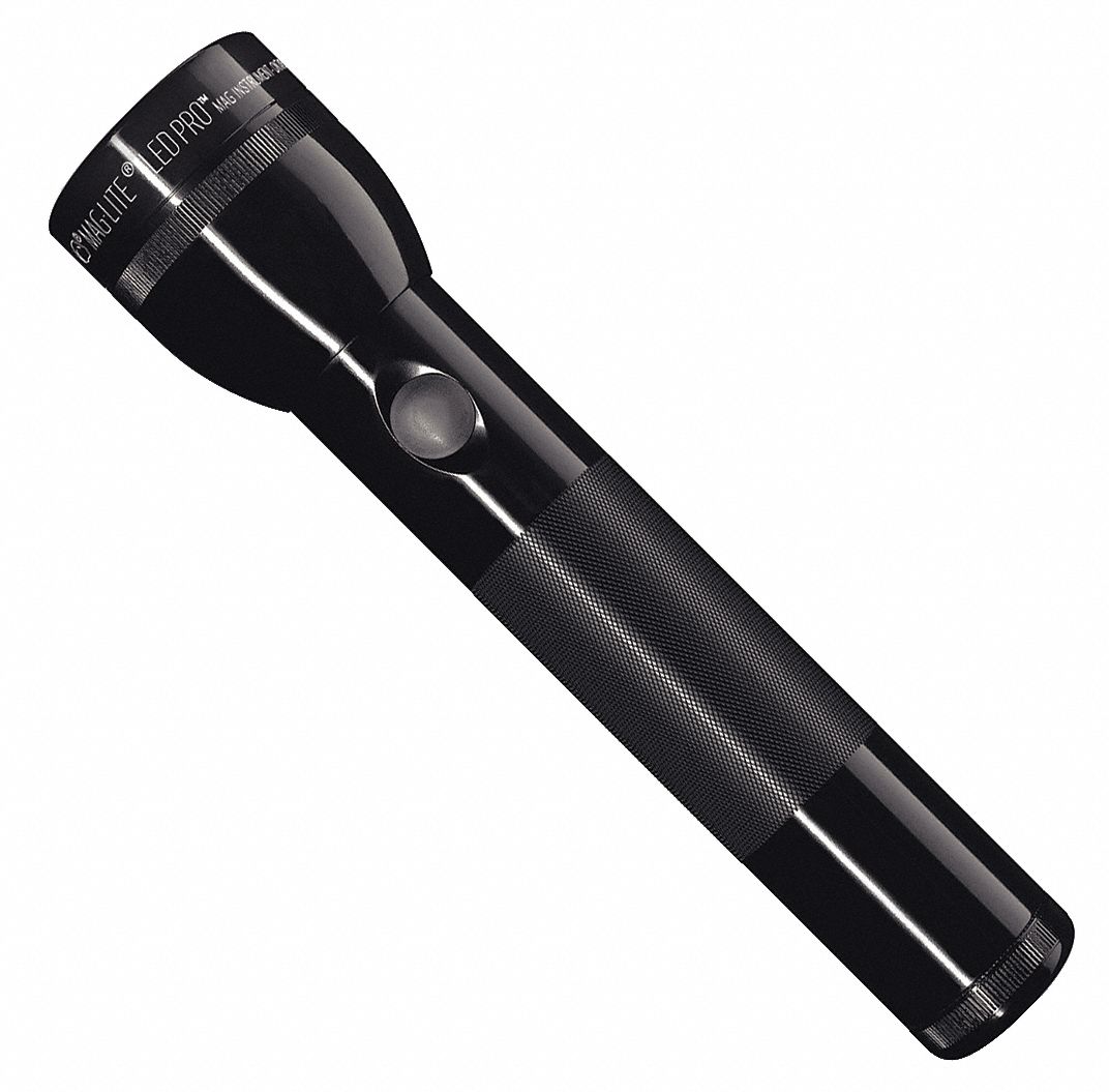 MAGLITE Industrial Handheld Flashlight, Aluminum, Maximum Lumens Output 274, Black 36Y708