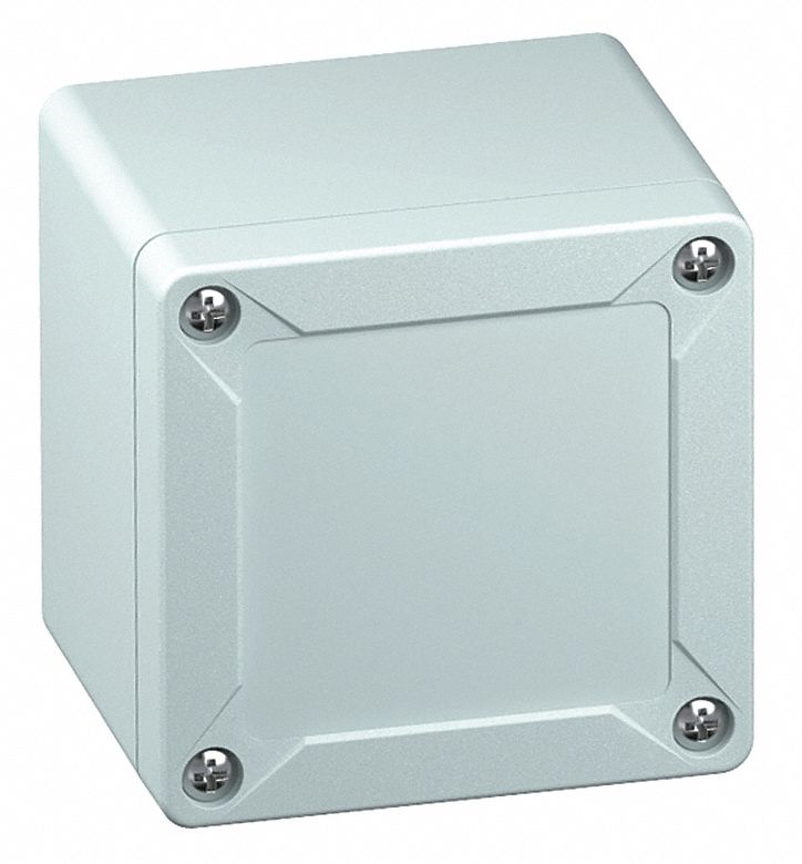 HOFFMAN 3 inH x 3 inW x 3 inD NonMetallic Enclosure, Light Gray