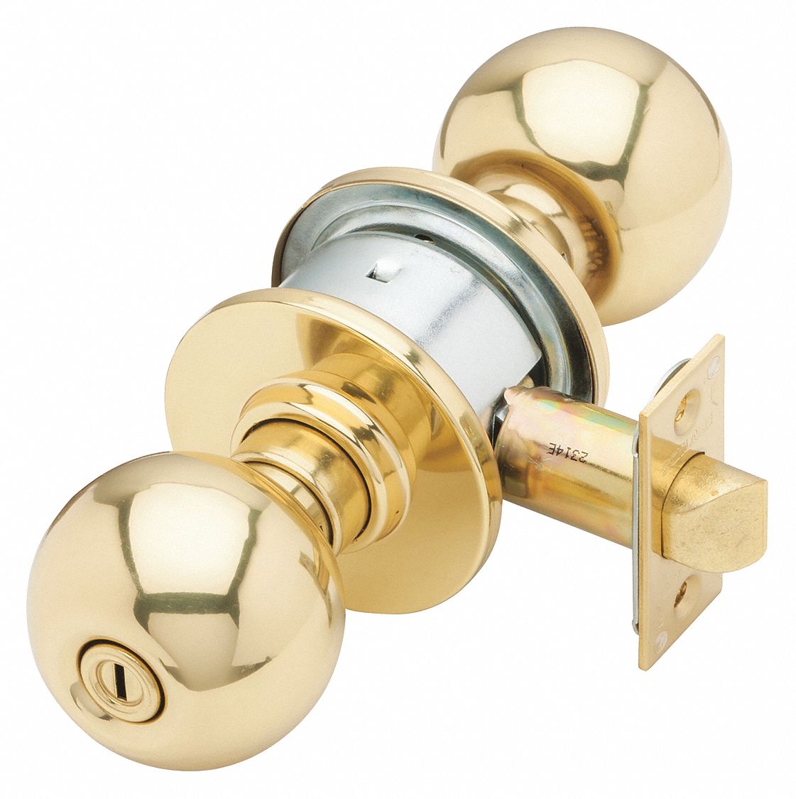 Door Lockset: Privacy Knob Locksets, Brass, ADA Compliant