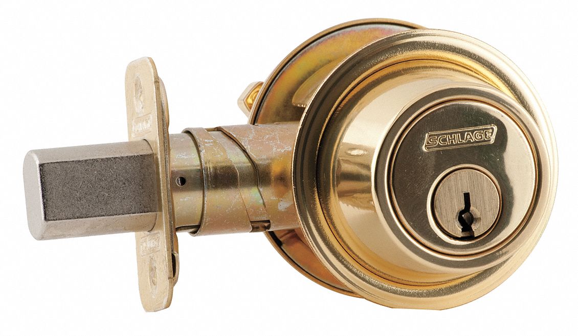 1-Cyl Deadbolt Standard Bright Brass