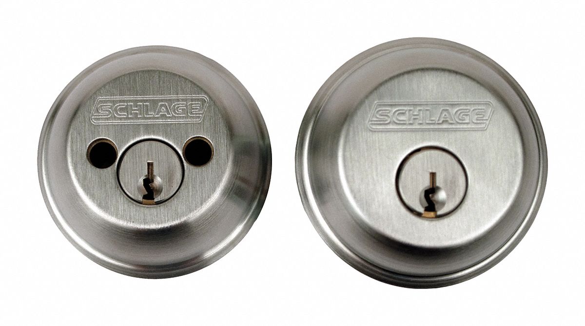 DEADBOLT,HD,SATIN CHROME,5 PINS