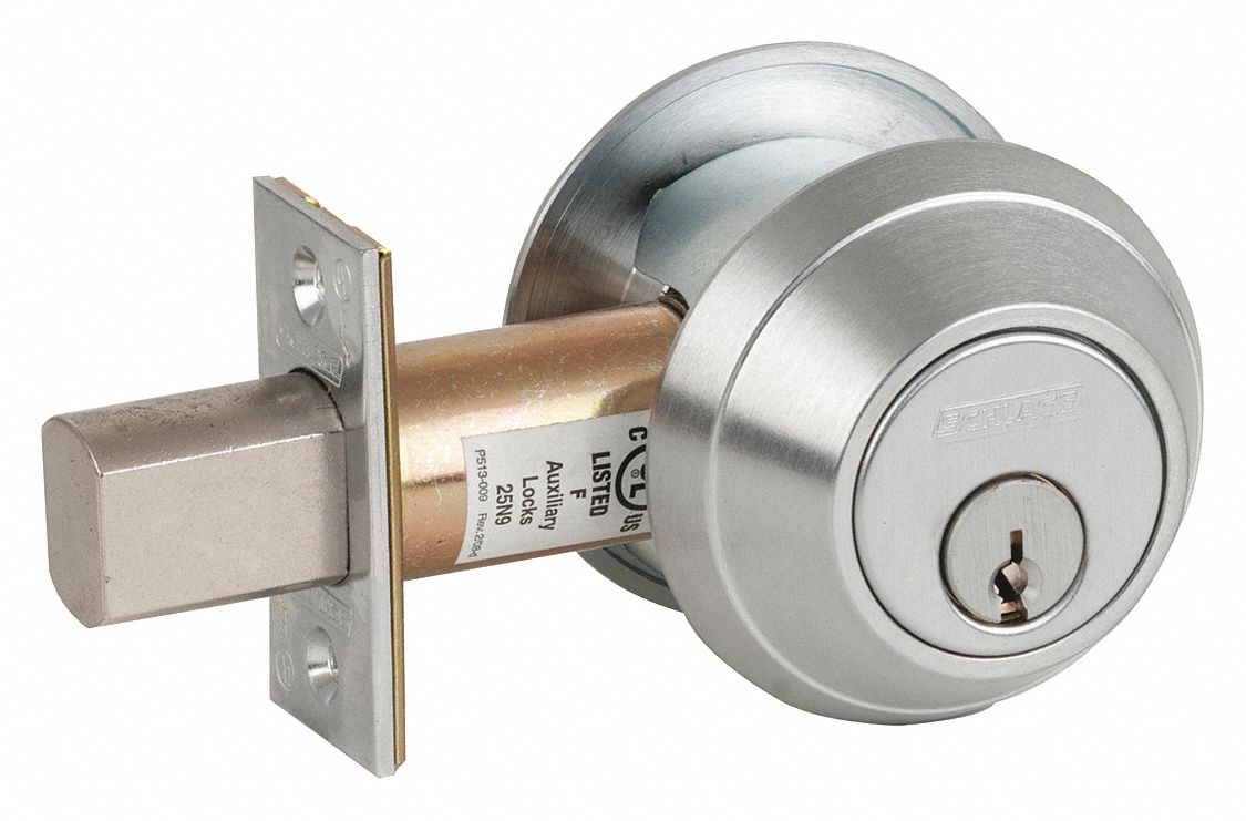 DEADBOLT,HD,SATIN CHROME,C123