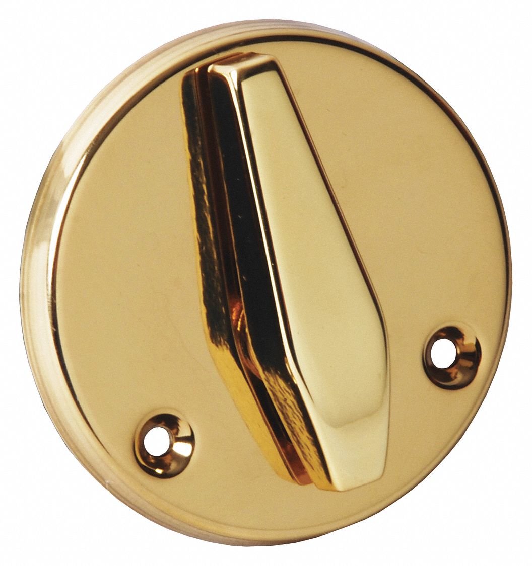 Deadbolt Lock: Cylindrical, Core Not Included, 1 3/8 in Door Thick - Max, Brass