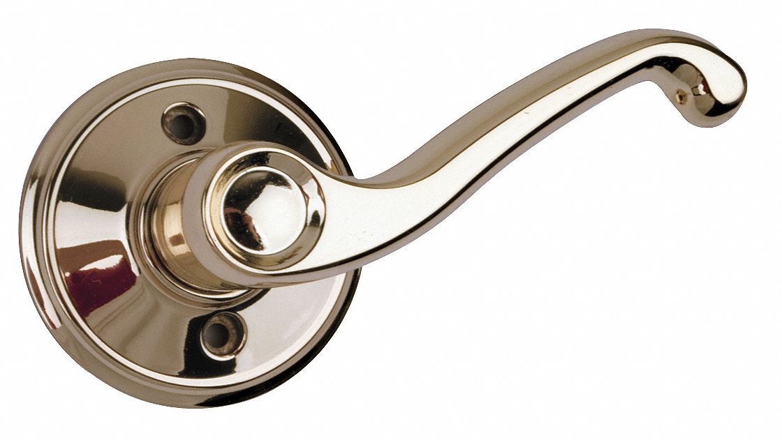 Door Lockset: Passage Lever Locksets, Brass, ADA Compliant