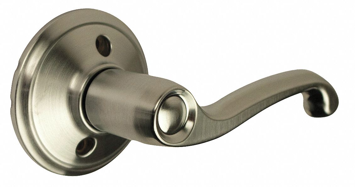 Door Lockset: Passage Lever Locksets, Chrome, ADA Compliant