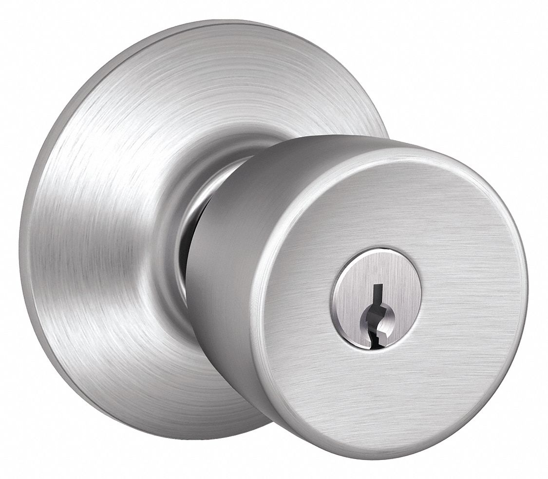 Door Lockset: Office Knob Locksets, Chrome