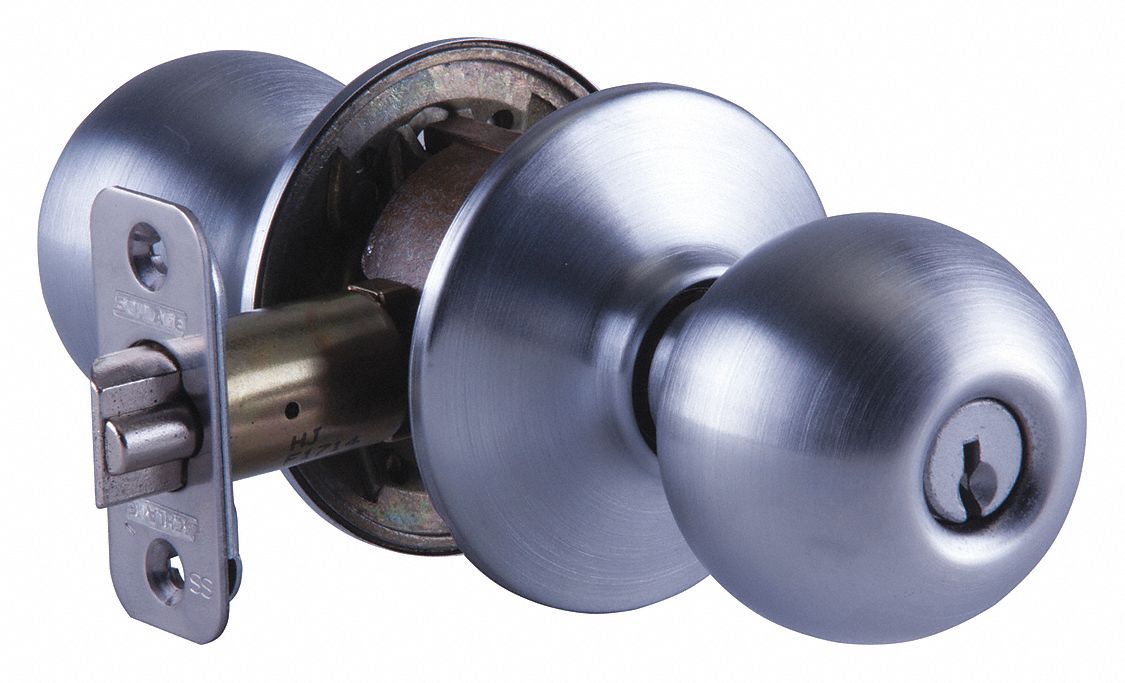 Door Lockset: Office Knob Locksets, Chrome
