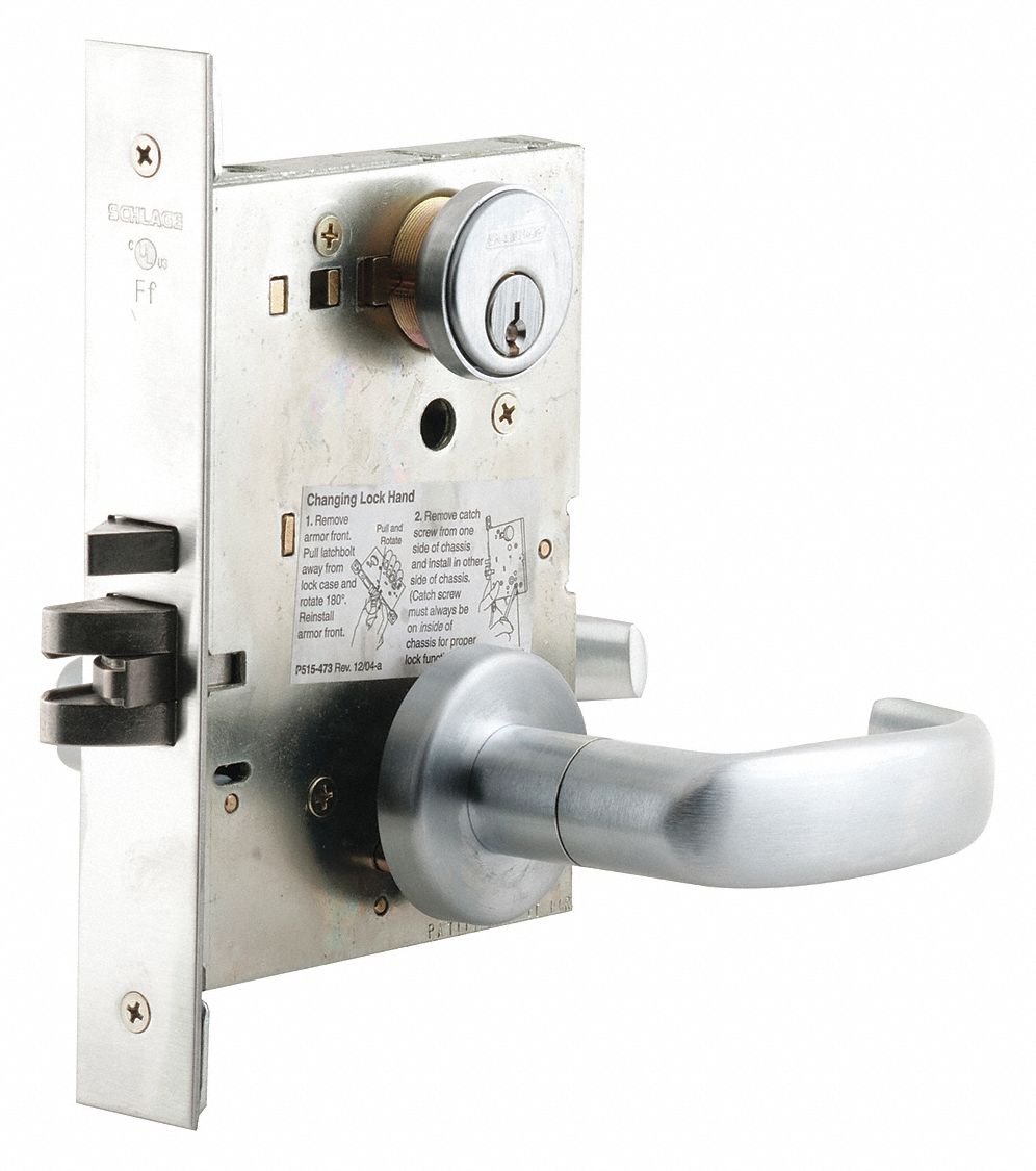 SCHLAGE, Storeroom Lever Locksets, Chrome, Door Lockset - 36Z273|L9080P ...