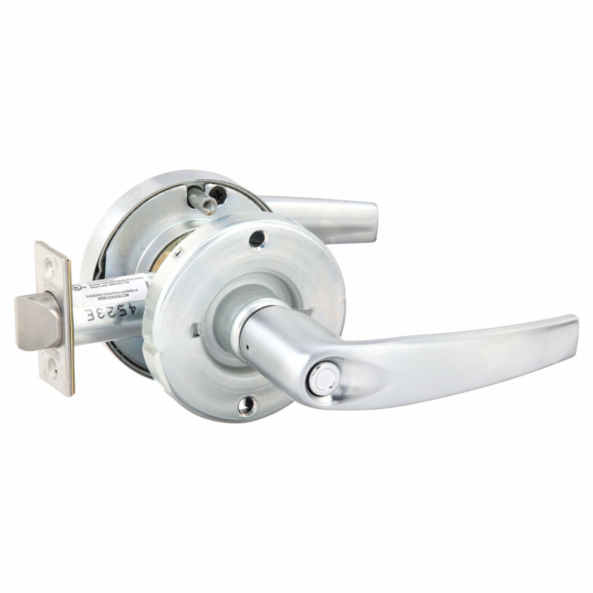 SCHLAGE, Privacy Lever Locksets, Chrome, Door Lockset 36Z292ND40S ATH 626 Grainger