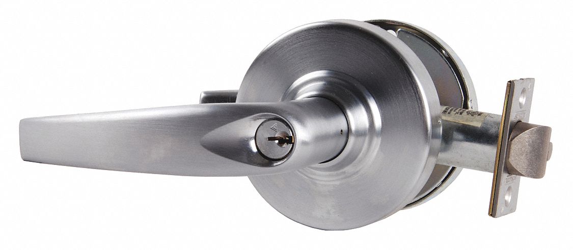 Door Lockset: Classroom Lever Locksets, Chrome, ADA Compliant