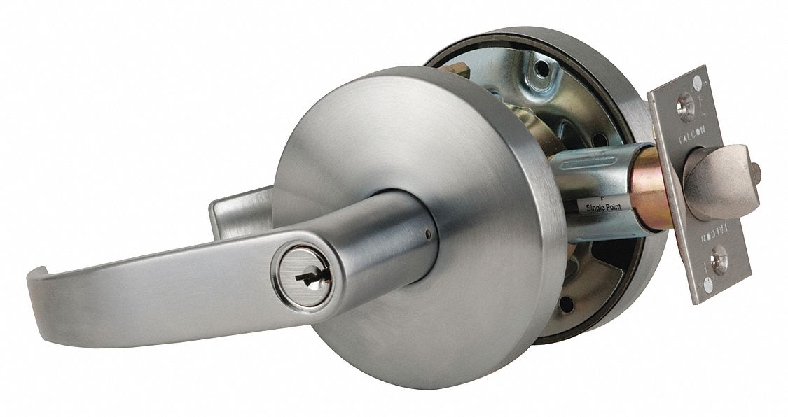 Door Lockset: Classroom Lever Locksets, Chrome, ADA Compliant