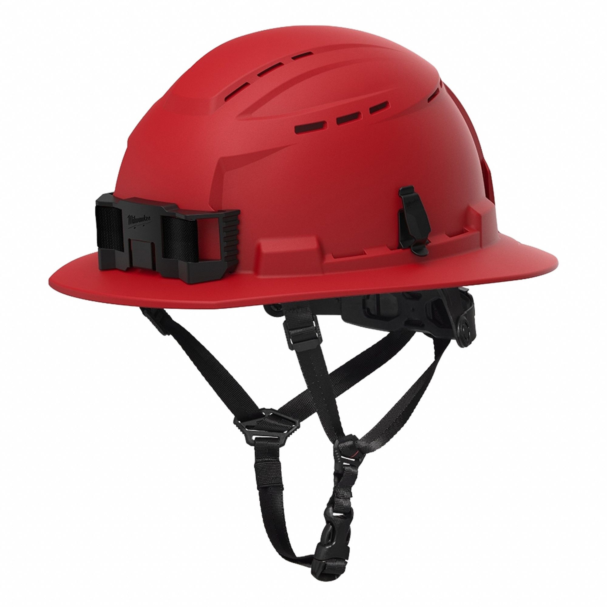 Hard Hat: Red, No Graphics, Swing Ratchet (6-Point), Ratchet, Polyethylene, Side-Slots