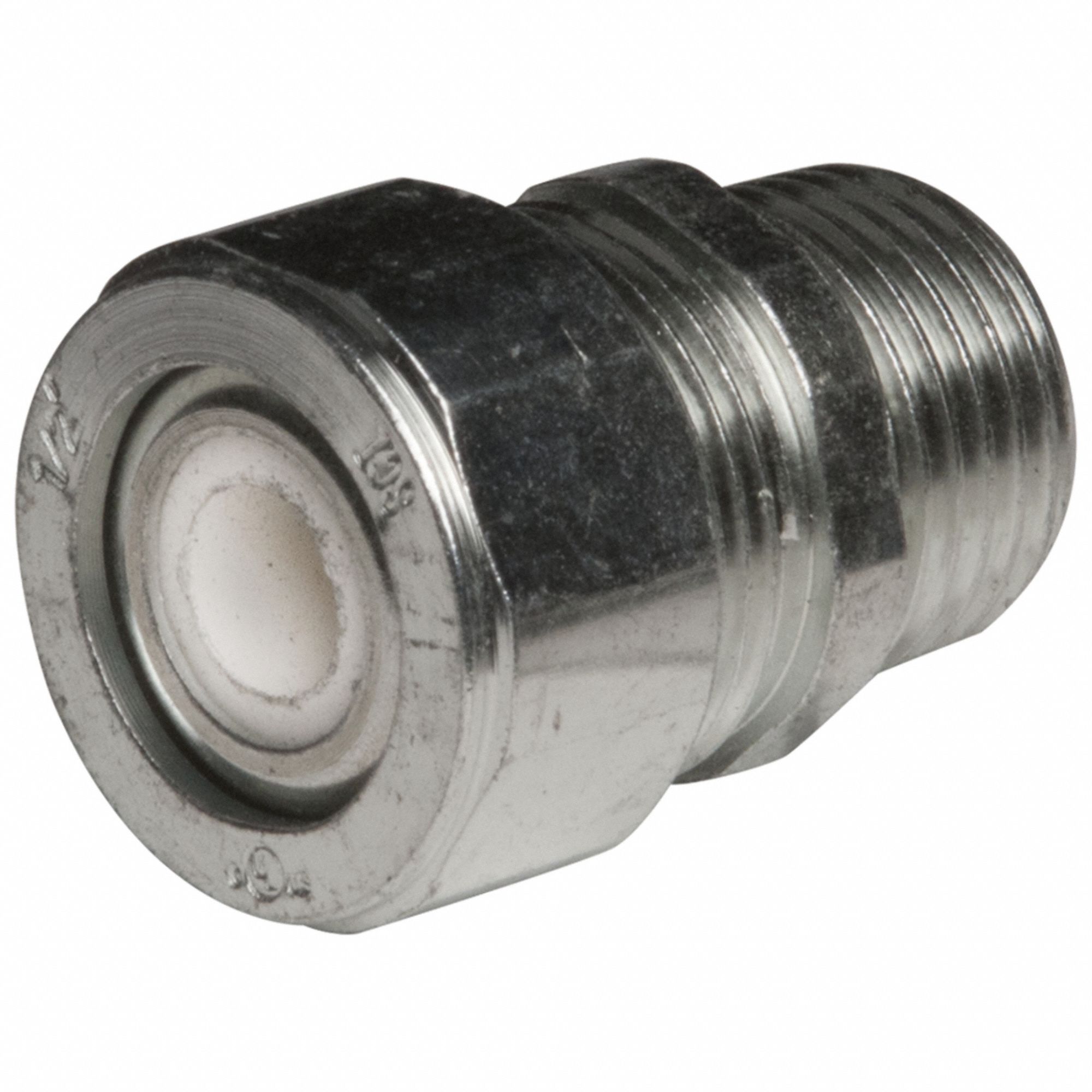 Enhanced Rating Cord Connector: Steel, 1/2 in MNPT, 0.25 in to 0.35 in, Silver