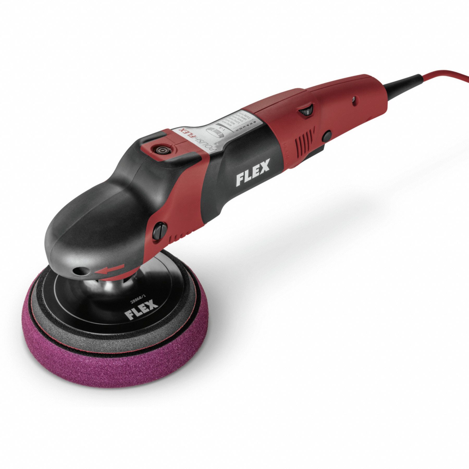 Automotive Polisher: Rotary, 6 to 8 in Compatible, Hook and Loop, Right Angle