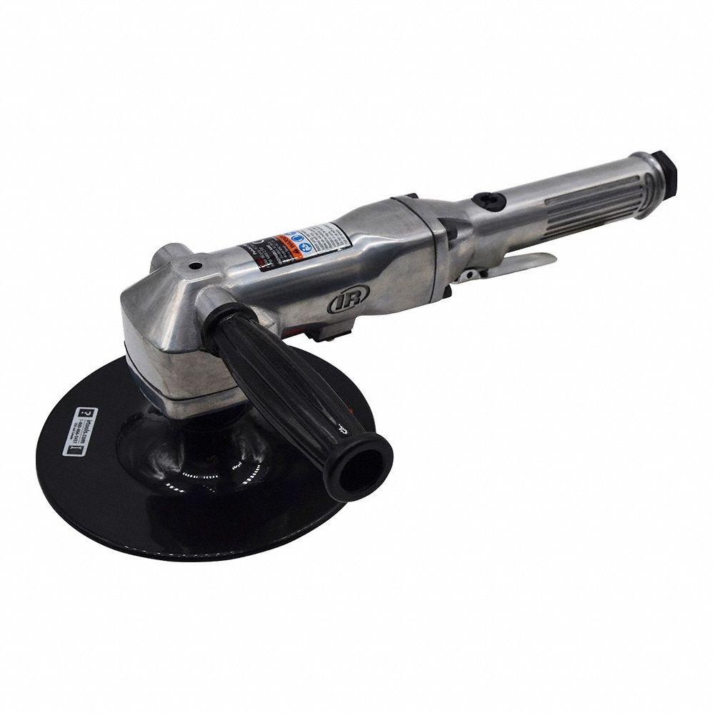 Air Polisher: Random Orbital, 7 in Pad, 7 in Max, Threaded Shank, 0.4 hp, 8 cfm, NPT