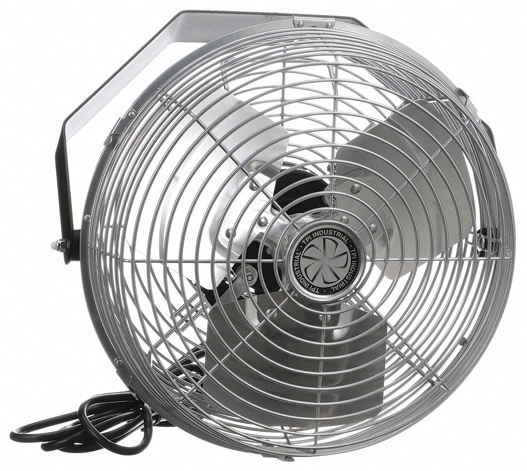 WORKSTATION FAN, 12 IN BLADE DIAMETER, 1,120/1,420/1,650 CFM, 120V AC, 1/12 HP MOTOR HP