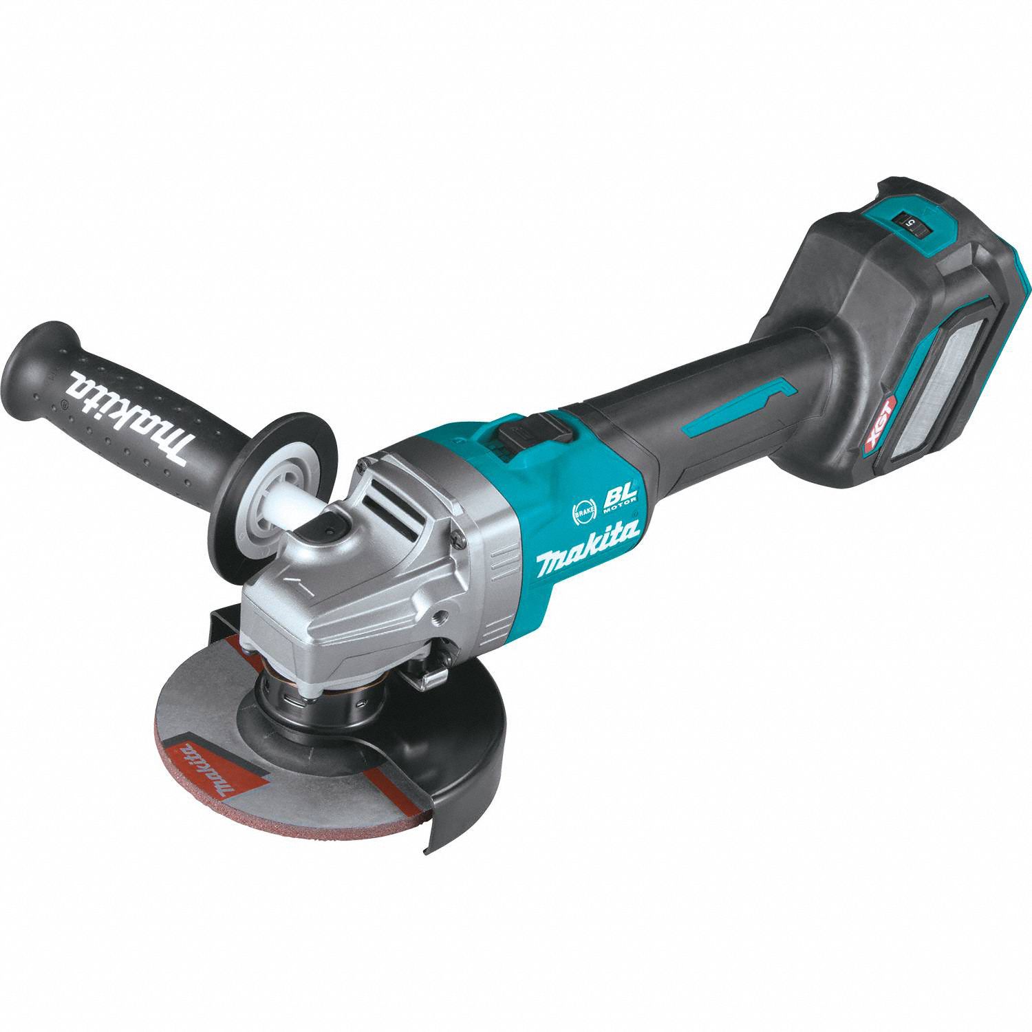 Angle Grinder: 5 in_4 1/2 in Wheel Dia, Brushless Motor, 40V DC, Std Head, Barrel Grip Grip, XGT®