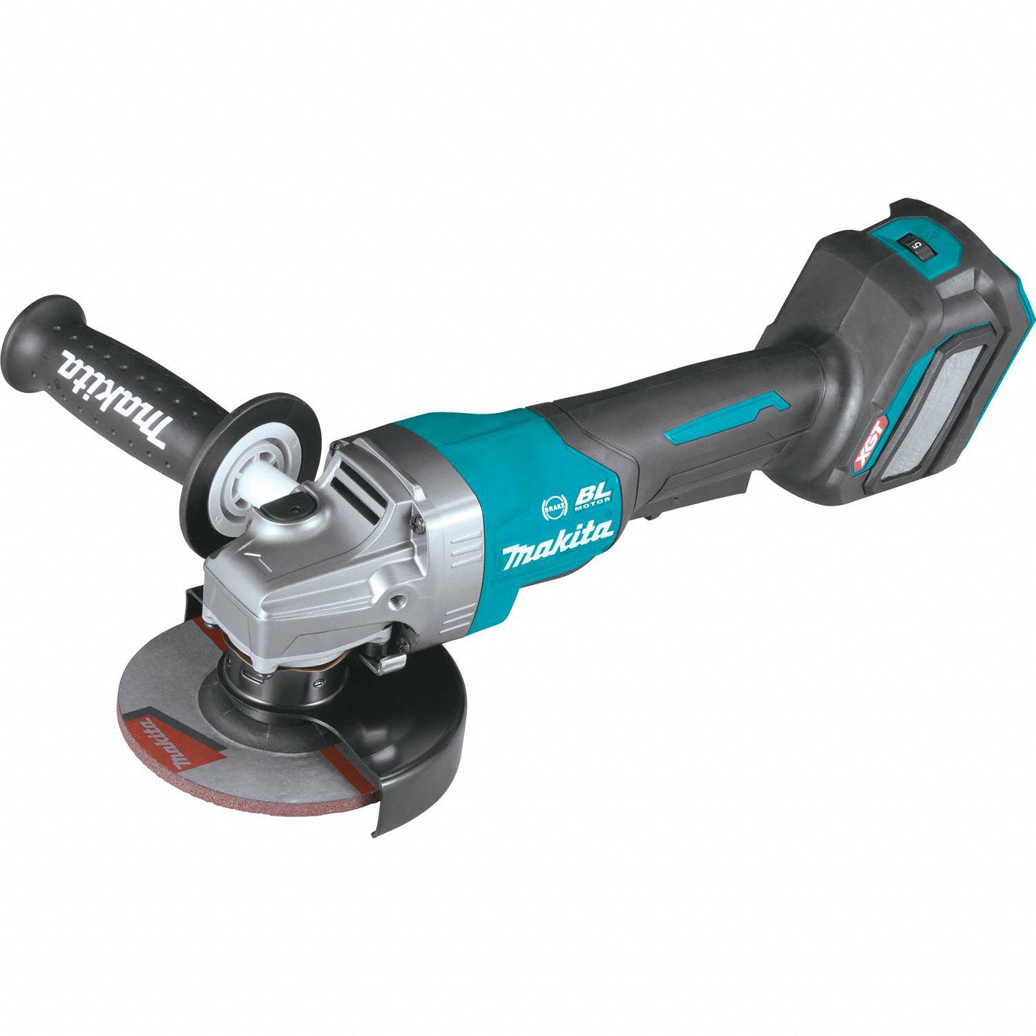 Angle Grinder: 5 in_4 1/2 in Wheel Dia, Brushless Motor, 40V DC, Std Head, Barrel Grip Grip, XGT®