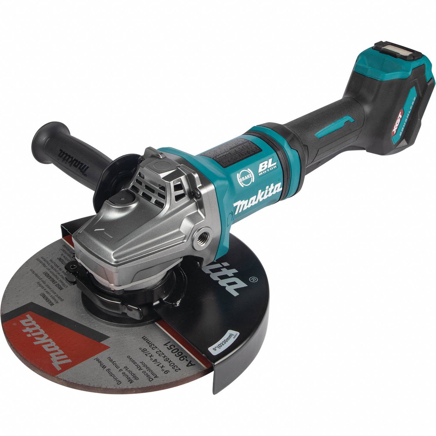 Angle Grinder: 7 in_9 in Wheel Dia, Brushless Motor, 40V DC, Std Head, Rat Tail Grip, XGT®