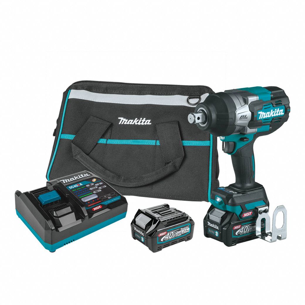 Impact Wrench Kit: 3/4 in Drive Size, 1, 330 ft-lb Fastening Torque, Brushless, 40 V DC Volt