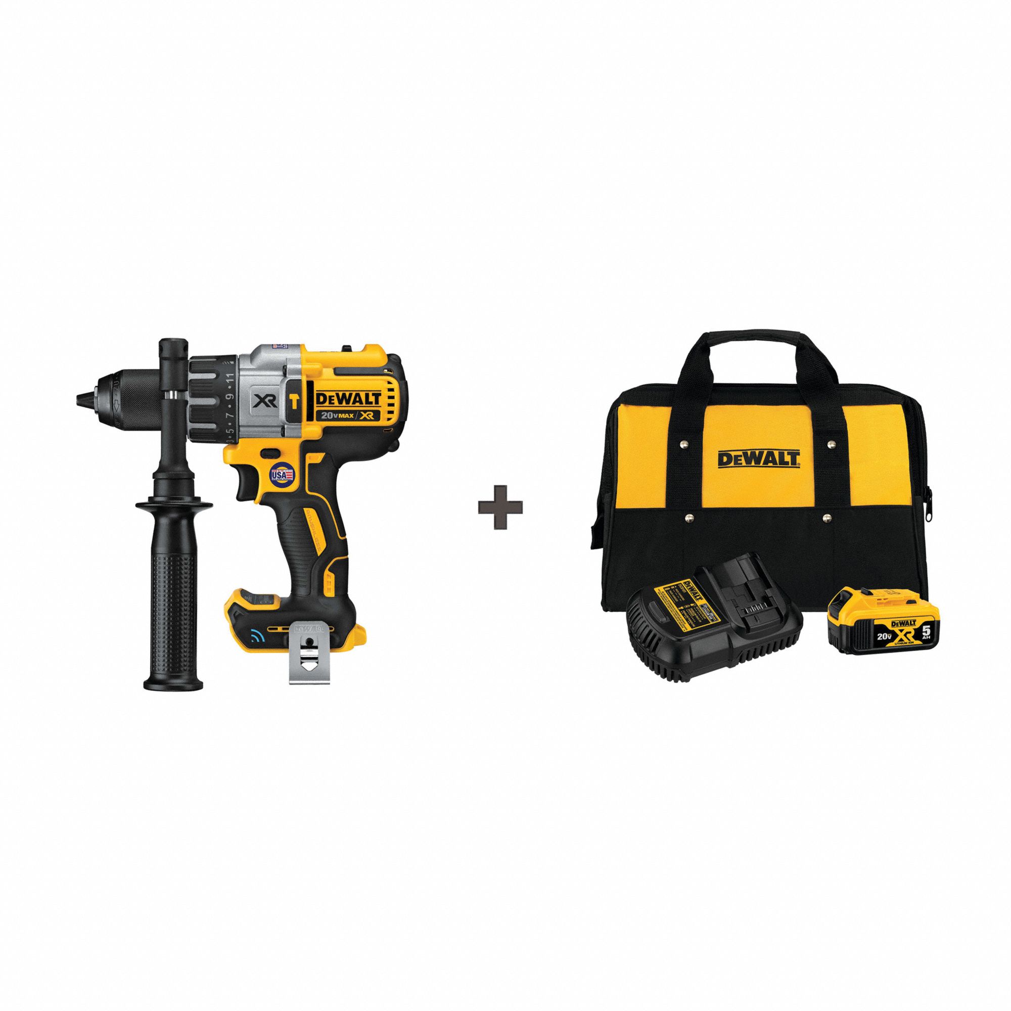 DEWALT Cordless Hammer Drill 20V Premium 1 2 in Chuck 1 2 in Concrete Capacity 3 34 000 bpm