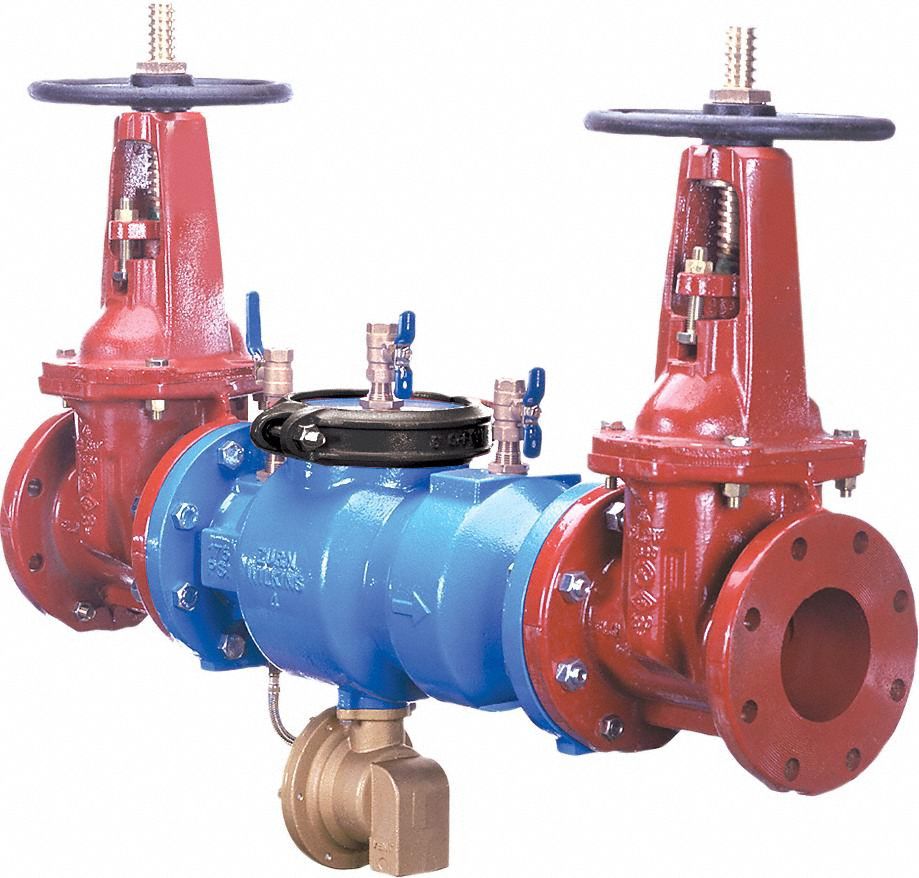 Reduced Pressure Principle Backflow Prev: 375, Std Configuration, Ductile Iron, Flange