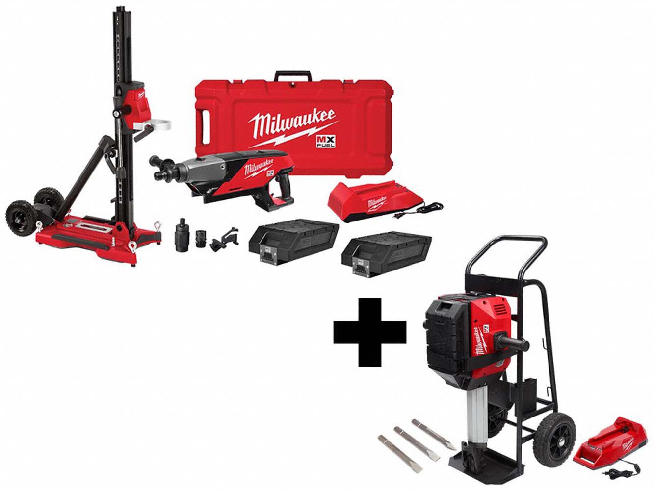 MILWAUKEE, 2 Tools, (1) Carrying Case, Cordless Combination Tool Kit