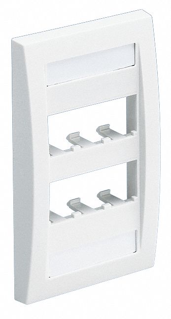 Faceplate, 6pt, Sgl Gang, Exec, Iw