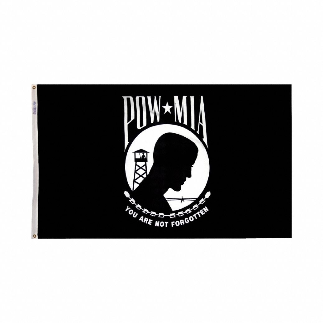 POW-MIA Flag: Nylon, Indoor/Outdoor, 2 ft x 3 ft