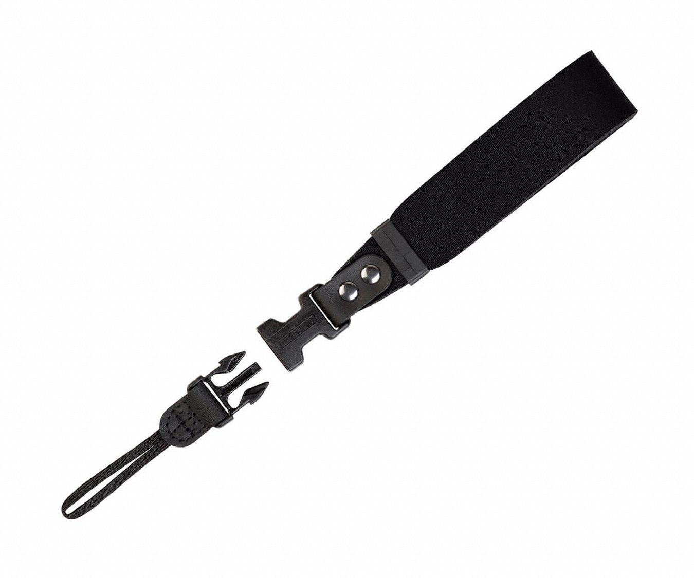 SLR Wrist Strap Black: Neoprene/Nylon, Adj, 1 1/2 in Wd, Black