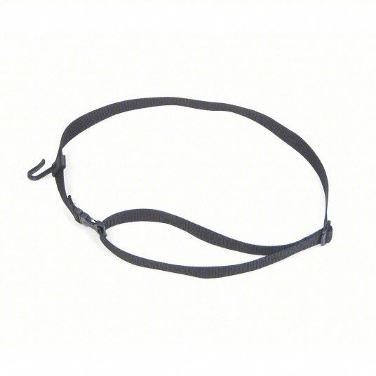 Scanner Hook Strap: Nylon/Polyester, L, 1 in Wd, Black