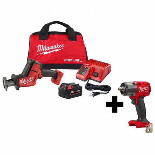 MILWAUKEE, 18 V Volt, 2 Tools, HACKZALL Kit and MTIW - 377PE0|2719