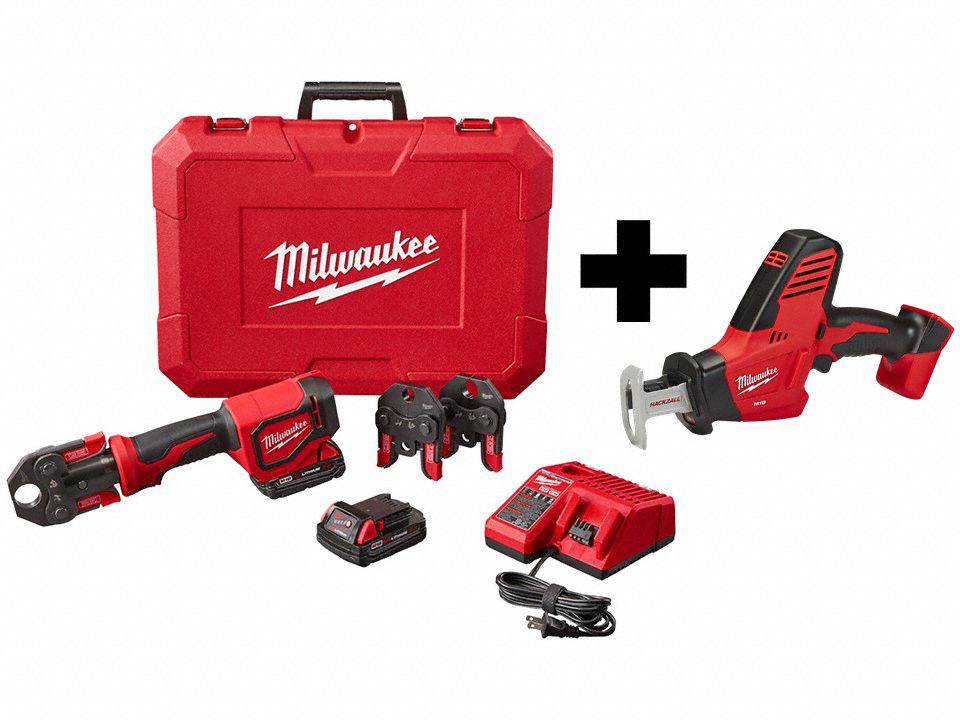 M18 Press Tool Kit and Recip Hackzall