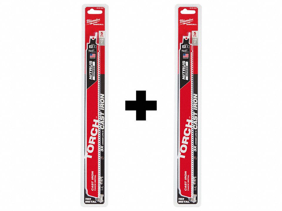 TORCH 12" 7 TPI  Carbide 5PK w EXTRA 5PK