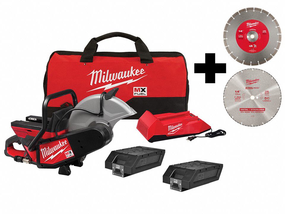 14 in Blade Dia., Wet/Dry, Handheld Concrete Saw 377PH2MXF3142XC