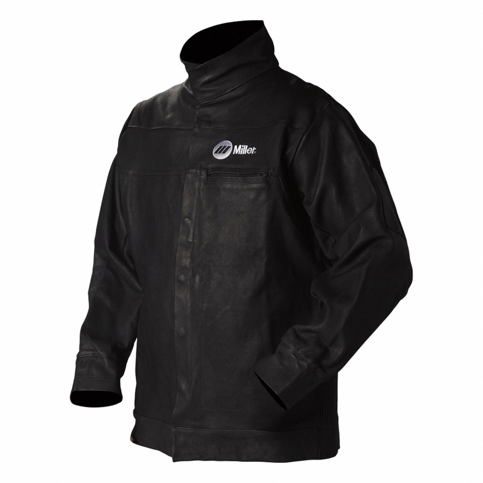 Jacket Black Pigskin Leather Large
