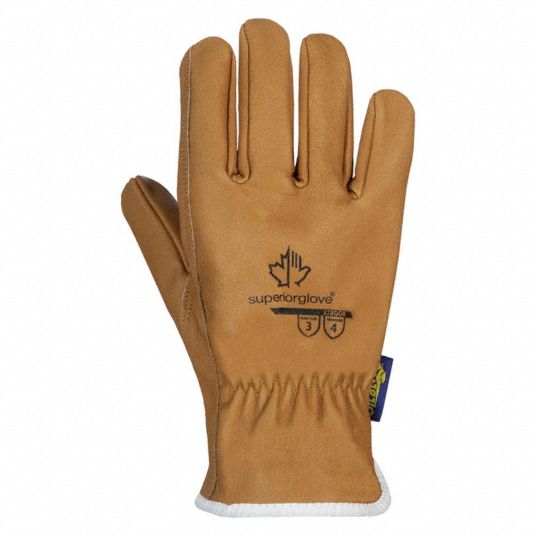 SUPERIOR GLOVE, XL ( 10 ), Goatskin, Leather Gloves - 49R698|378GOBXL ...