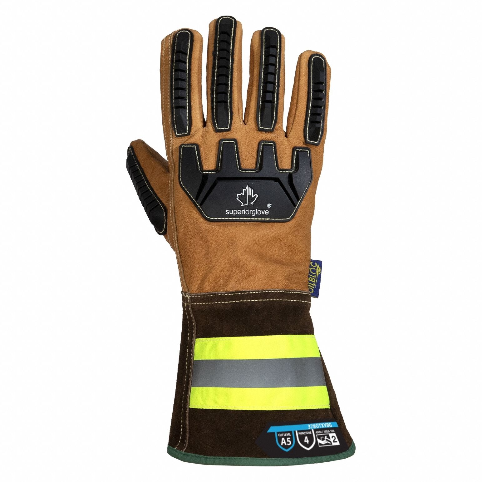 ENDURA, L ( 9 ), ANSI Cut Level A5, Leather Gloves 803J76378GTXVBGL