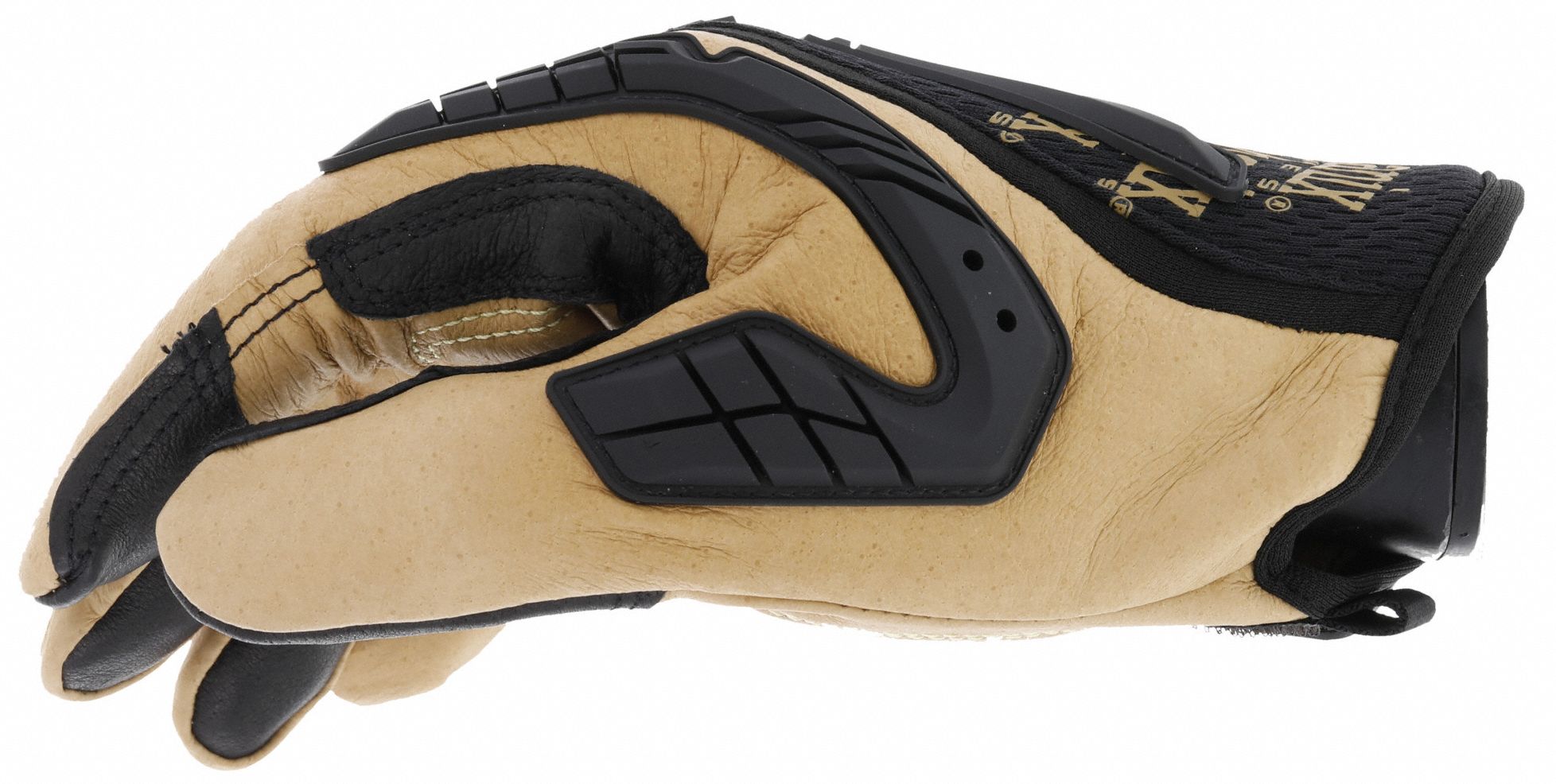 Mechanix Wear Mechanics Gloves: 2XL ( 12 ), Mechanics Glove, Full Finger,  Pigskin, Brown, 1 PR