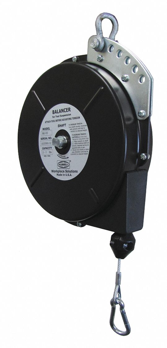HUBBELL, Ratchet Locking, 10 lb Max. Tool Wt, Tool Balancer 378U43BG