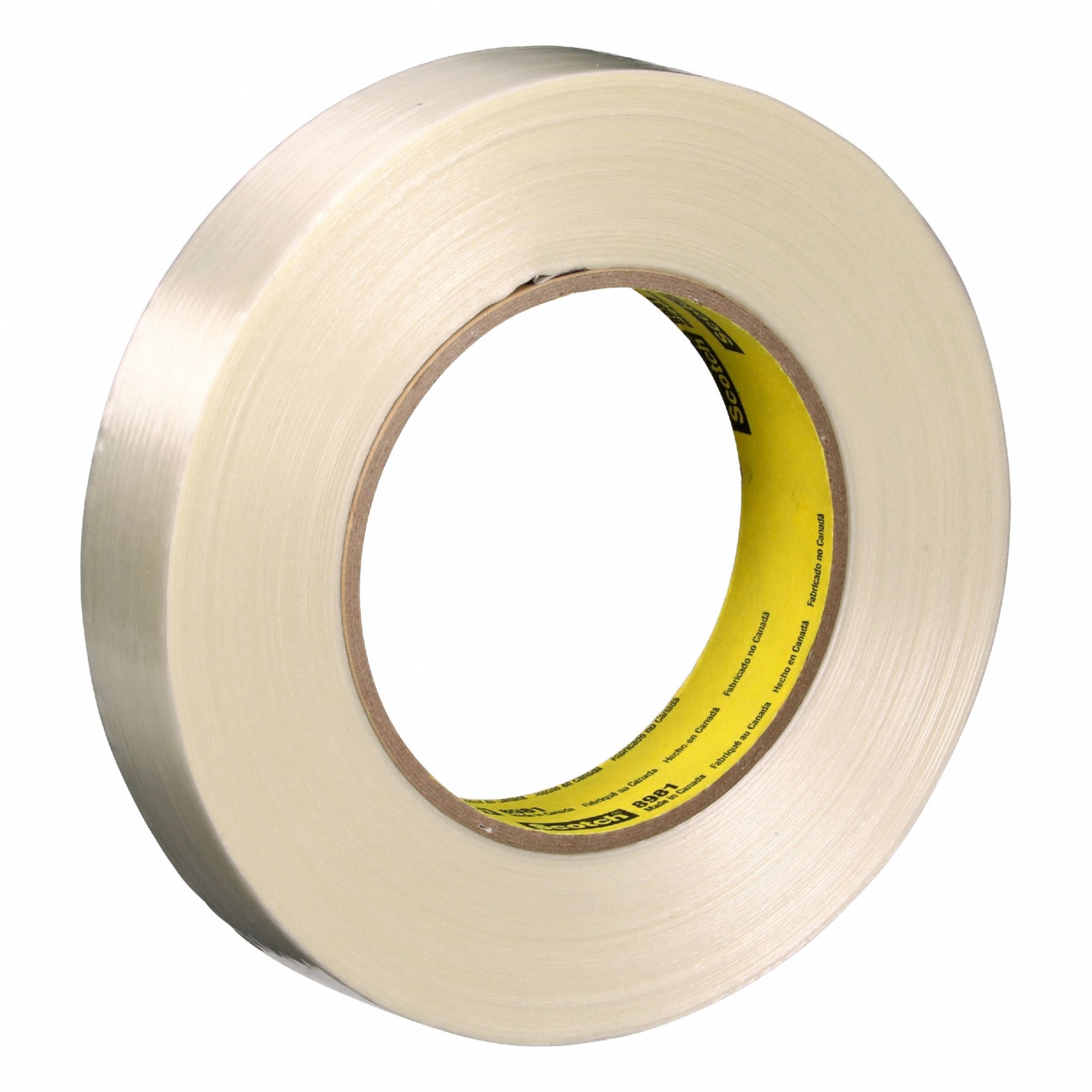 Strapping Tape: 6.6 mil Tape Thick, 1 in x 180 ft, Clear, 36 PK