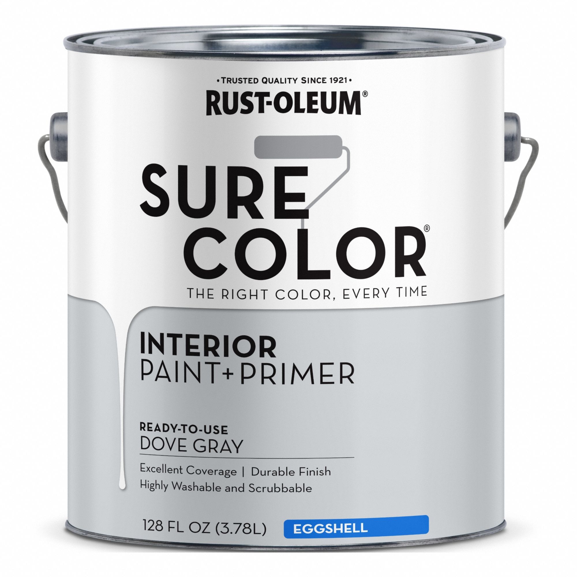 Interior Primer and Wall Paint: Gen Purpose Paint and Primer, Interior, Water, Gray
