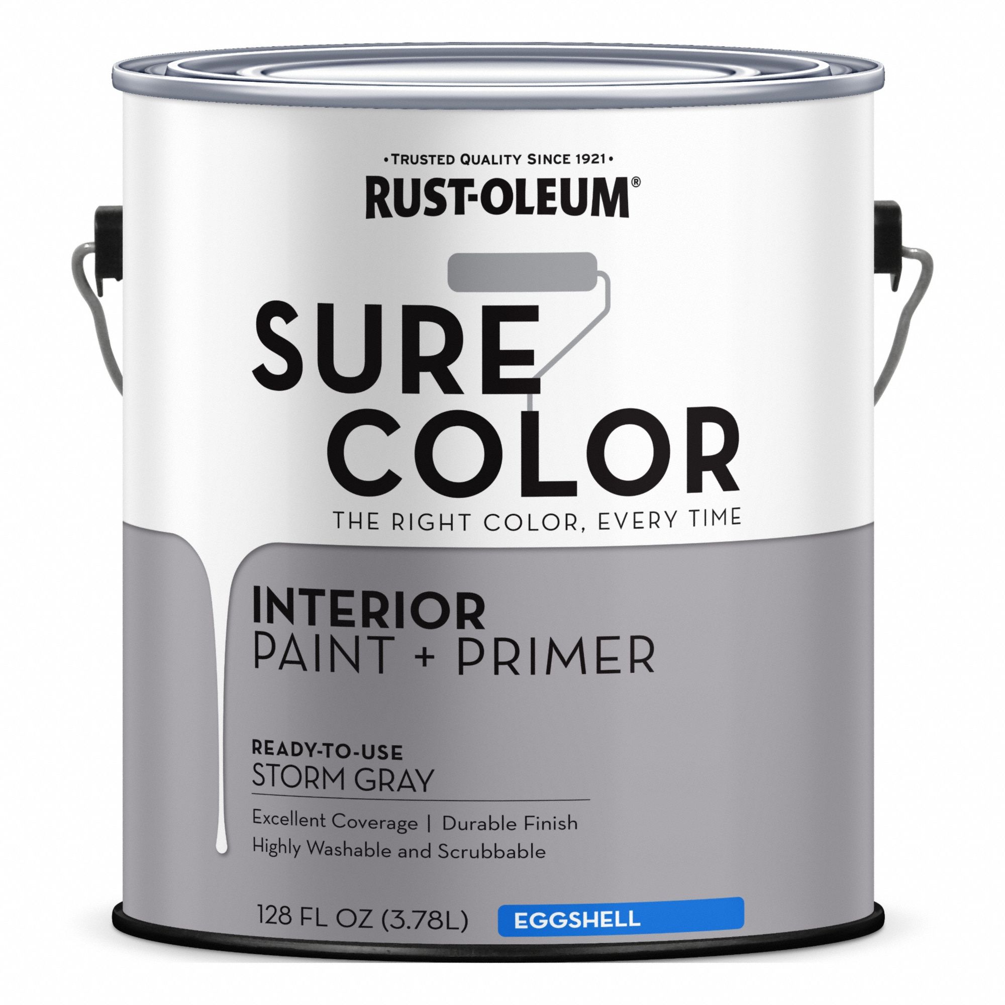 Interior Primer and Wall Paint: Gen Purpose Paint and Primer, Interior, Water, Gray
