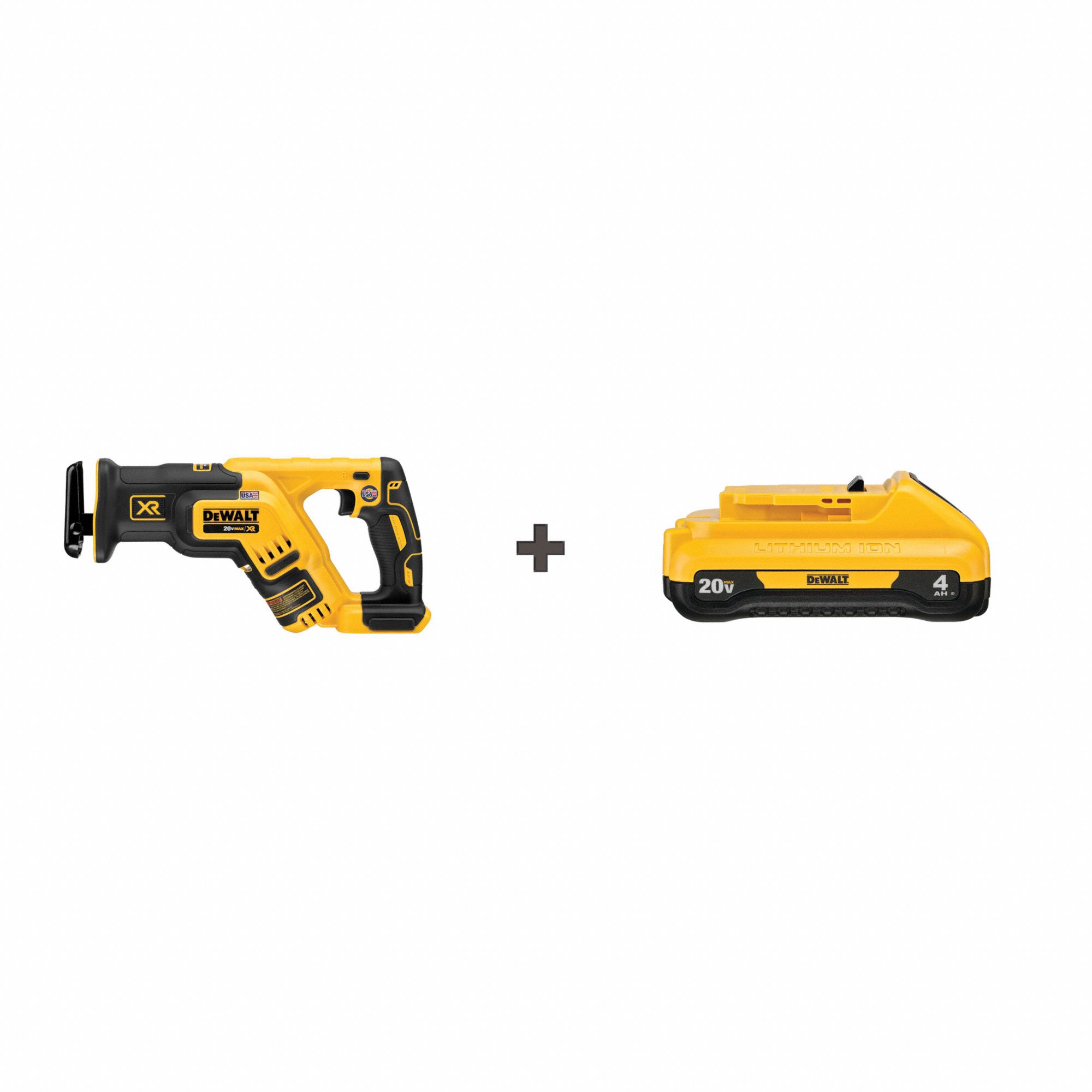 Cordless Recip Saw, 20V DC w/ Battery