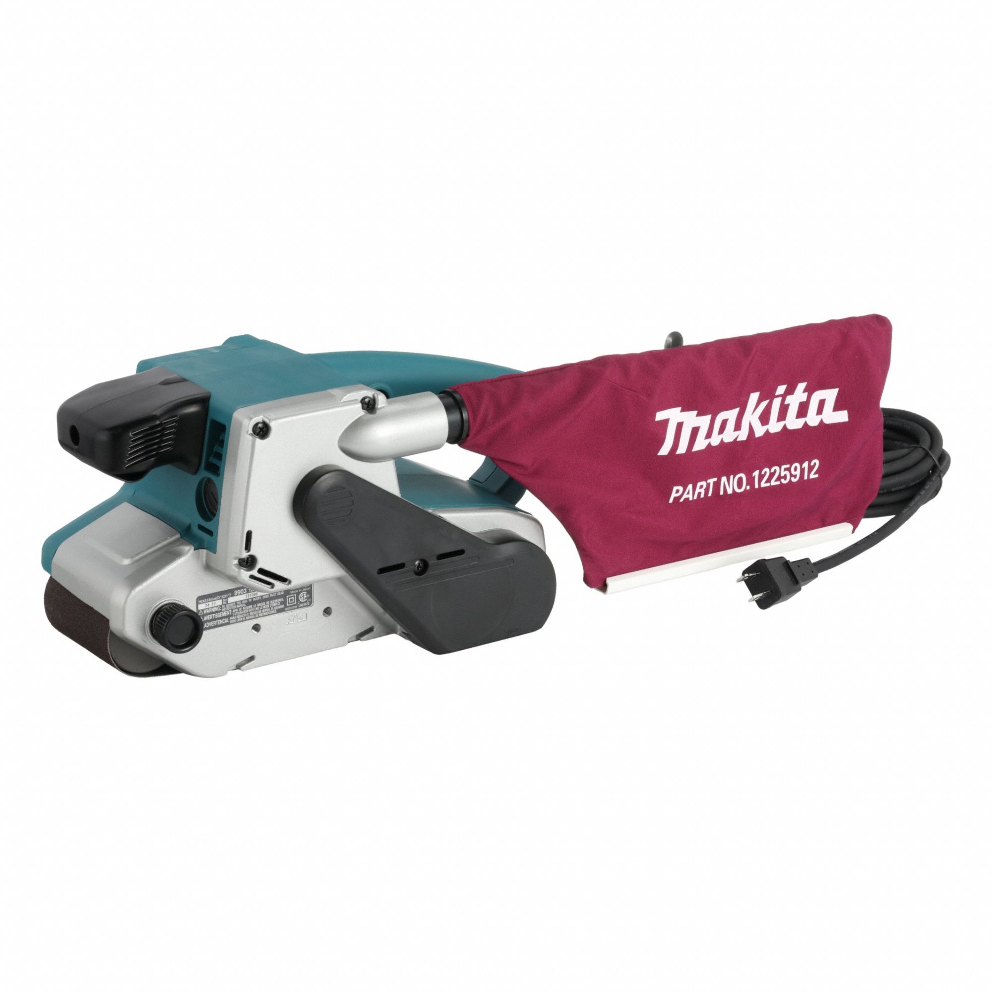 Corded Belt Sander: 3 in Belt Wd, 21 in Belt Lg, 1 Abrasives Included, 1, 440 SFPM, Dust Bag