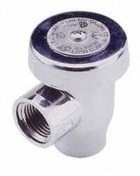 Vacuum Breaker: FNPT x FNPT, 1/2 in Pipe Size, Polished Chrome, For Water Media, Brass, NPT