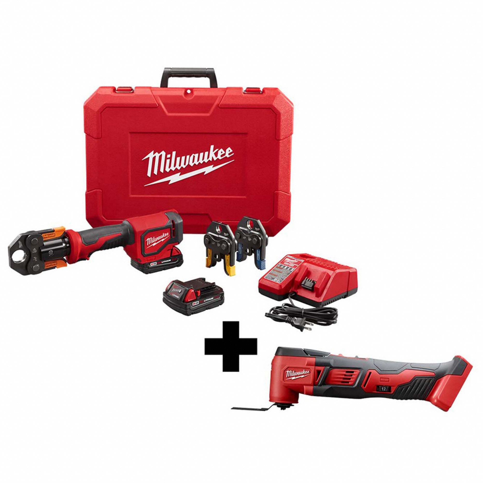 MILWAUKEE, 18 V Volt, 2 Tools, Tool Combination Kit 382YZ0267422P