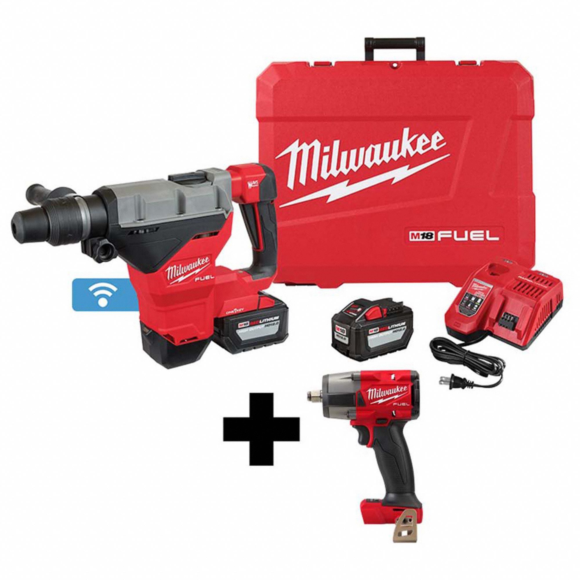 MILWAUKEE M18 FUEL, Tool Combination Kit, 18V DC Voltage, Number of